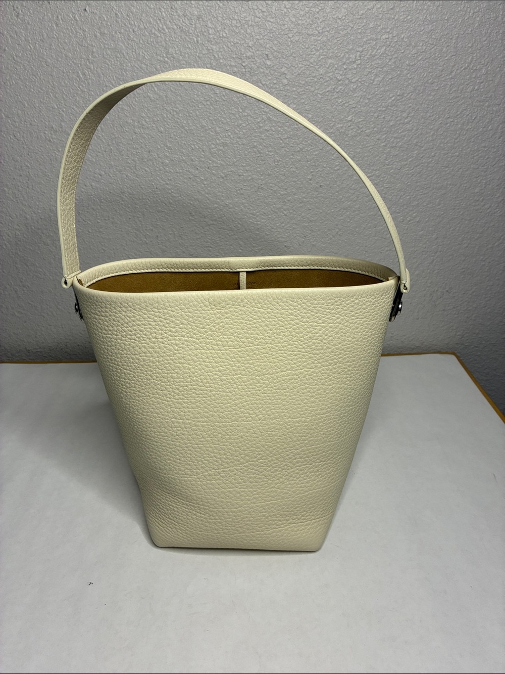 The Row Small NS Tote Hook Bucket Shoulder Bag Ivory